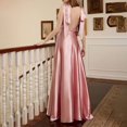 thumbnail image 4 of Women Elegant Satin Ball Gown Sweetheart Prom Full Length Cocktail Long Dress, 4 of 8