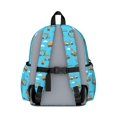 thumbnail image 3 of Excavator and Crane Blue Pattern Cute School Backpack with Padded Back and Adjustable Shoulder Straps 13.4"x11"x4.7", 3 of 5