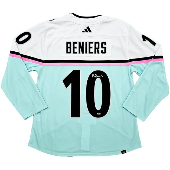 Seattle Kraken Matty Beniers Autographed White Adidas 2023 All Star Game Jersey Size 54 Fanatics Holo 215323