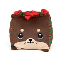 Moosh-Moosh Holiday Christmas 10 Inch Squared² Stuffed Animal Plush Toy Joy the Otter