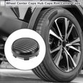 thumbnail image 2 of Unique Bargains 4 Pcs Wheel Center Caps Hub Caps Rim Center Caps 2.42" 2.60" Wheel Caps Hubcap Center Covers Black Cover with Faux Logo Plastic 6 Clips Black, 2 of 6