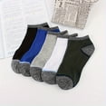 thumbnail image 3 of 10 Pairs Of Men's Socks, Men's Short Socks, Anti Odor, Sweat Absorption, Breathable Sports Boat Socks, 3 of 20