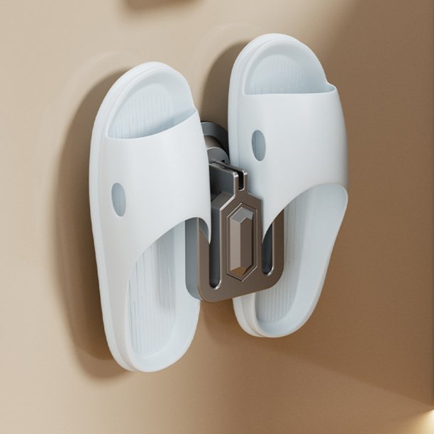 Bathroom Slipper Rack No Punching Suction Cup Type Toilet Wall Drainage Slipper Storage Hook Can Hang A Pair Of Slippers