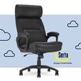 thumbnail image 2 of Serta Comfort Executive Big & Tall Ergonomic Office Chair Bonded Leather Black, 2 of 8