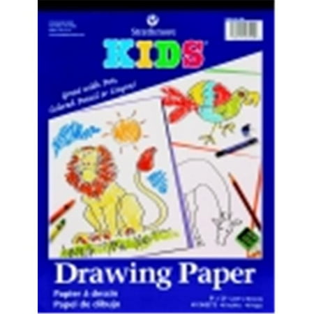 Strathmore Drawing Envelopes - Strathmore Top Tape Binding Kids Drawing Pad - 9 x 12 in. - 40 Sheets, White
