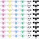 thumbnail image 1 of Auriculares Konohan para niños, paquete de 60, 6 colores, empaquetados individualmente, 1 of 8