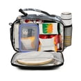 thumbnail image 2 of Gray Gardient Marble Insulated Lunch Bag Portable Cooler Bag Mommy Bag Large Capacity 6L, 2 of 9
