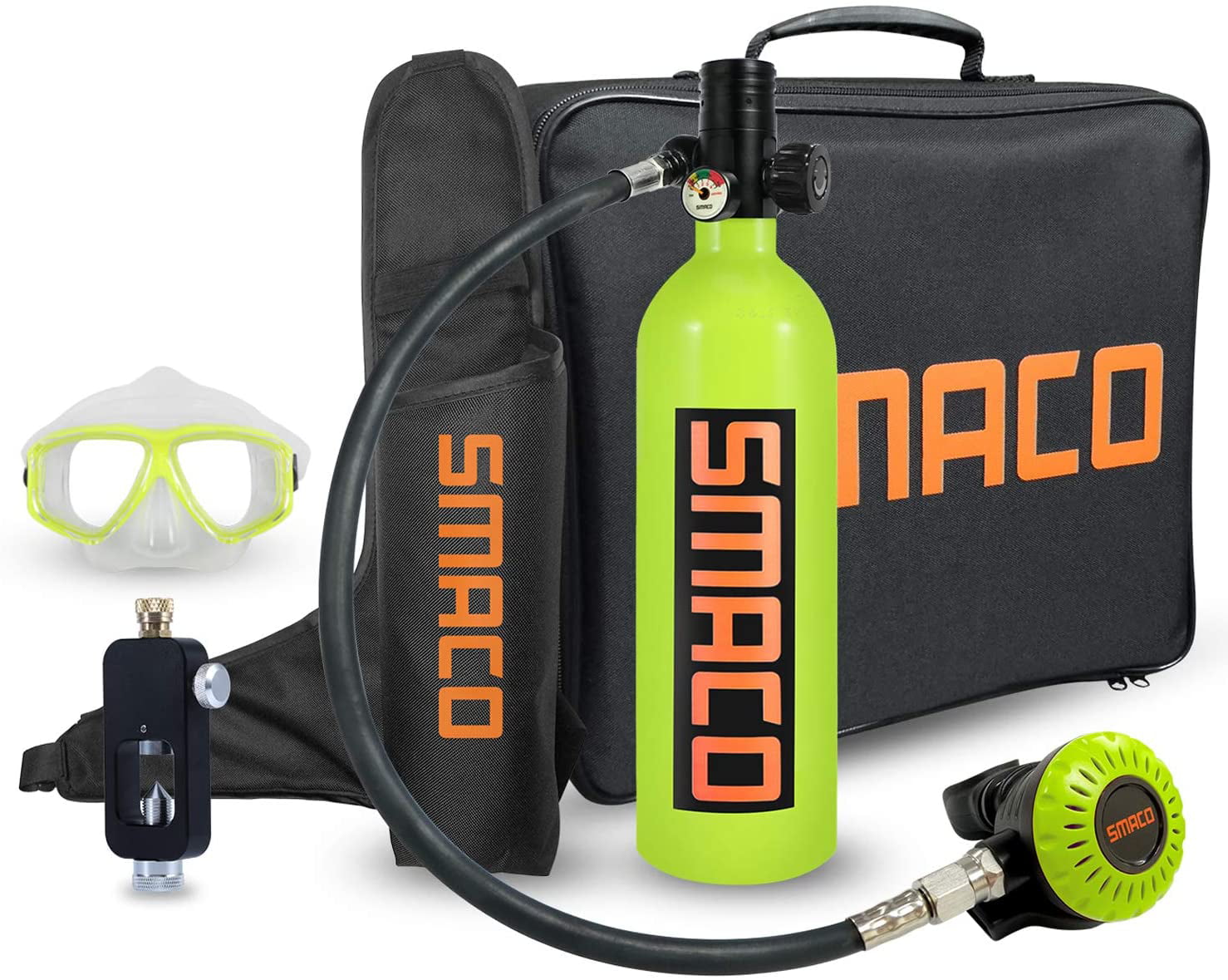 SMACO 0.5L Diving Mini Scuba Cylinder Oxygen Tank Respirator Underwater Breath 