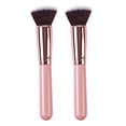 thumbnail image 1 of EeaseCA 2Pcs Wooden Handle Makeup Brush Liquid Foundation Brush Cosmetics Tool Pink, 1 of 8