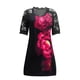 thumbnail image 4 of Vestido de encaje de mujer con cuello en V y estampado de manga corta sexy a la moda para mujer Pompotops ghjkhdj16286, 4 of 4