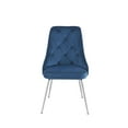 thumbnail image 3 of Topline Home Furnishings Velvet Side Chair with Chrome Legs, 3 of 6