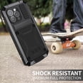 thumbnail image 5 of Case Compatibility with iPhone 15 Pro Max Case 6.7 '' 2023 Heavy Duty Protection Dustproof Rugged Military Grade Metal Built in Screen Protector Kickstand  Phone case (15Pro Max Black), 5 of 12