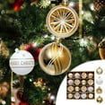 thumbnail image 6 of Hvmvliv Christmas Ornaments 16Pc 2.34inch Electroplated Painted Christmas Tree Pendant Shatterproof Xmas Decorative Balls Hanging Boxed Gifts for Holiday Decor Yellow, 6 of 7