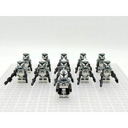 Star Wars Phase 1 Wolfpack Commander Wolffe Clone Troopers Minifigures Set (Set-11pcs)