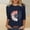 Navy plus size fall tops a1, variant on thefmos Women Plus Size Fall 3/4 Sleeve Round Neck Floral Graphic Pullover Tops Casual Basic Tshirt Dressy Blouses Trendy Winter Vacation Clothes, White S