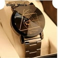 thumbnail image 2 of Black Face Center Gear Movement Stainless Steel Gunmetal Mens Watch-179, 2 of 3