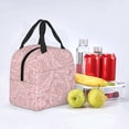 thumbnail image 2 of ZICANCN Insulated Lunch Bag for Women Men, Pink Floral Pattern Reusable Cute Lunch Bags for Picnic School Work Office, 2 of 8