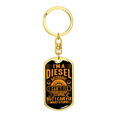 thumbnail image 4 of Mechanic Can'T Fix Stupid Stainless Steel or 18k Gold Swivel Keychain Dog Tag, 4 of 10