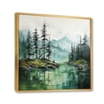 thumbnail image 2 of Designart "Bold horizon Canada Emerald Wilderness II" Landscapes Floater Framed Canvas Print, 2 of 7