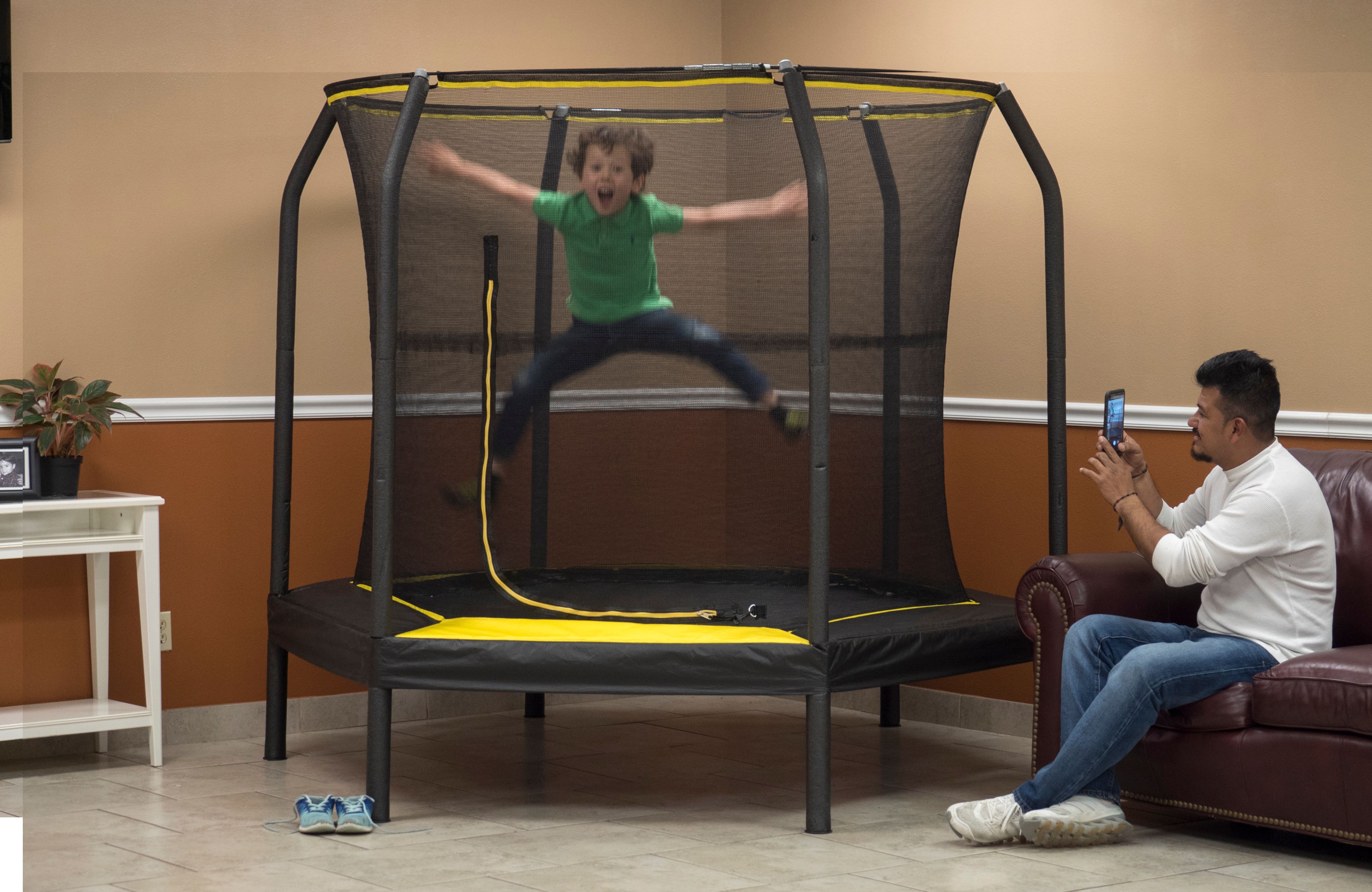 JumpKing 7.5-Foot Trampoline, with Enclosure, Black/Yellow - image 2 of 10