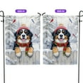 thumbnail image 2 of Playful Bernese Mountain Dog Welcomes Winter Snowy Day with Cardinal Bird Garden Flag 12x18in Double Sided Berner Lover Gifts Outdoor Decor - 2017, 2 of 5