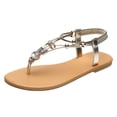 thumbnail image 2 of Sandalias planas con diamantes de imitación para mujer Sandalias con clip para mujer Wmkox8yii  nm1873, 2 of 6
