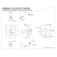 thumbnail image 2 of Kingston Brass KB86520CML Manhattan Single-Handle Tub and Shower Faucet, Polished Brass, 2 of 2