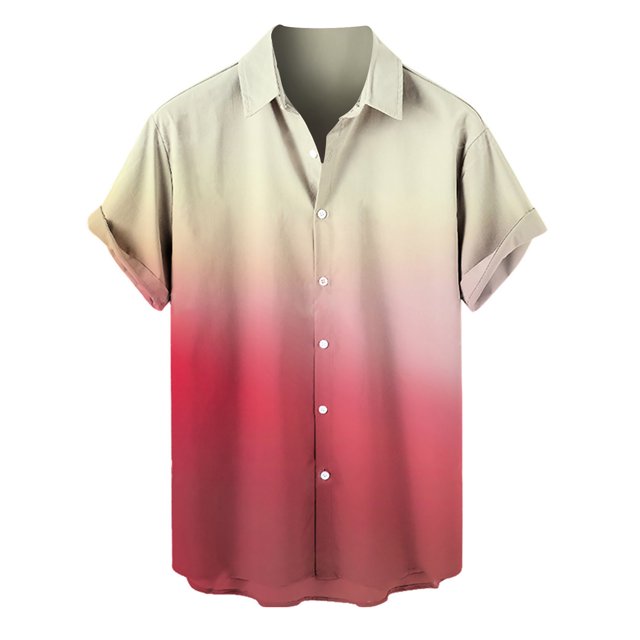 XDZJLR Mens Shirts Casual Short Sleeve Button Down Beach Tropical Summer Tops