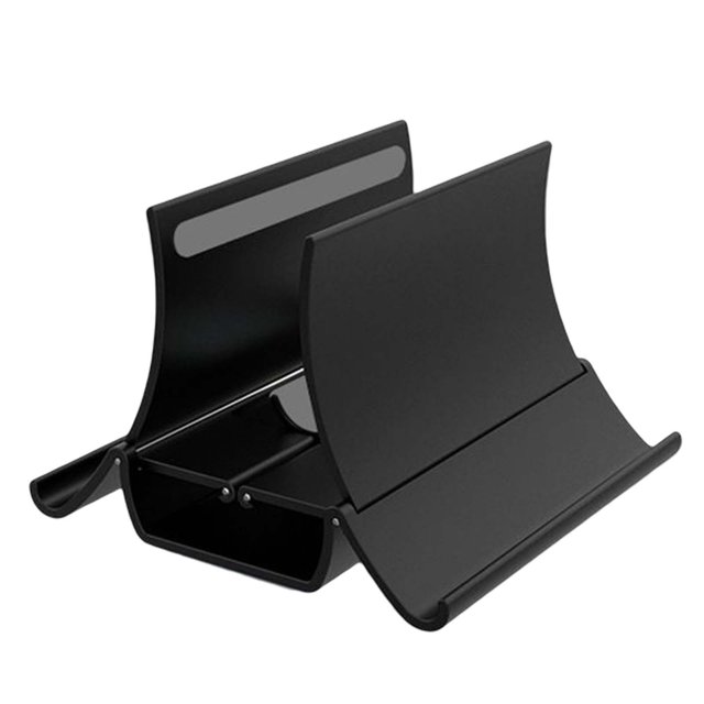 Soporte vertical universal para computadora portátil Soporte antideslizante estable para computadora portátil Soportes para tableta para Negro perfke Soporte vertical para computadora portátil
