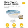 thumbnail image 2 of nqOlkjepod Blue Waves Coastal Round Tablecloth, Fitted Table Cover with Elastic for 36"-44" Round Tables, Summer Beach Nautical Ocean Table Cloth Outdoor Indoor Dinning Party Waterproof Tablecloths, 2 of 6