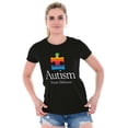 thumbnail image 4 of Autism Puzzle Piece Think Different Womens Slim Fit Graphic Tee Brisco Brands S, 4 of 5
