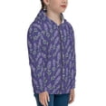 thumbnail image 5 of Kdxio Lavender Flowers Pattern Kids Boys Girls Zip Up Hoodie 3D Printed Hooded Sweatshirt Hoody Coat with Pocket 7-12 Y-Medium, 5 of 6