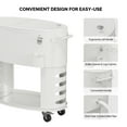 thumbnail image 3 of Ktaxon 70QT Ice Coller Cart, Patio Ice Chest on Wheels with Bottle Opener & Ice Scoop, for Outdoor Party Camping Picnic, White, 3 of 8