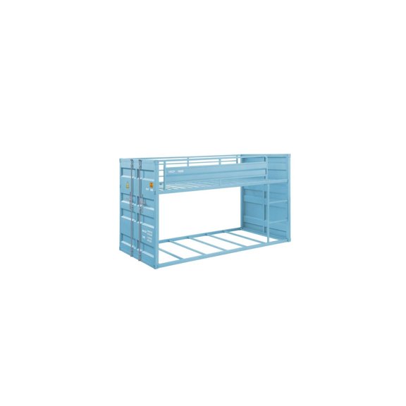 HomeStock Baroque Bonanza Twin/Twin Bunk Bed in Aqua Finish