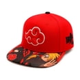 thumbnail image 2 of NARUTO Gorra snapback Akatsuki nube roja visera plana modelo Nube ajustable, 2 of 5