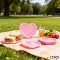 thumbnail image 2 of Gupgi 20pcs Disposable Tableware Set, Heart Shape Plates or Napkins Valentine's Day Party Supplies Photography Props, 2 of 6