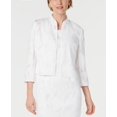 thumbnail image 1 of Kasper Cardigan Ouvert à Manches 3/4 Blanc pour Femmes Taille 4 - Tout, 1 of 1