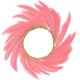 thumbnail image 2 of Garland Decor Faux Pampas Wreaths Artificial Flower Wreaths Homeowners Business Owners 56x56cm Pink 1Pcs, 2 of 5