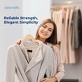 thumbnail image 7 of Serenelife 80 Piece Solid Wooden Heavy Duty Notched Suit Hangers, Natural, 7 of 7