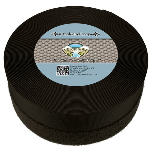 Country Brook Design® Brown Sew on Hook and Loop (2 inch, 10 yards)