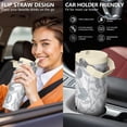 thumbnail image 5 of Floral 30oz Handheld Travel Tumbler with Handle – Double Wall Stainless Steel Insulated Cup, Flip Straw Lid, Leak-Proof & BPA-Free, Durable Hot & Cold Drink Mug,Thanksgiving, Xmas, Spring ,Flower, 5 of 6
