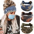 thumbnail image 1 of Aceorna Diadema con botones bohemios, diademas anudadas anchas, diademas elásticas para enfermeras, diademas para mujeres, envolturas para la cabeza, protector de oídos, banda para el cabello, turbant, 1 of 5
