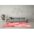 thumbnail image 3 of Ahgly Company Indoor Rectangle Patchwork Red Transitional Area Rugs, 8' x 12', 3 of 4