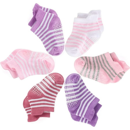 

Non Slip Kids Socks- 6 Pairs Trampoline Anti-Skid Sticky Grips Indoor Breathable Socks for Children Teenagers 0-6 Years[M-(1-3Years) #02]