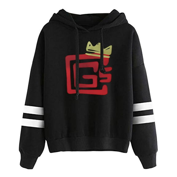 CG5 Lonely King Logo Pullover Hoodies Pocketless Parallel Bars Sleeve Streetwear Sweatshirts
