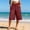 Linen pants-40Wine, variant on Gamivast Linen Capri Pants for Women Cropped Wide Leg High Waisted Flowy Pants Drawstring Elastic Waist Culotte Pants with Pockets for Vacation Casual Days Breathable Lounge Beach Wear