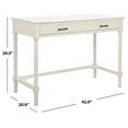 thumbnail image 6 of SAFAVIEH Layce Solid Retro 2 Drawer Writing Desk, Distressed White, 6 of 15