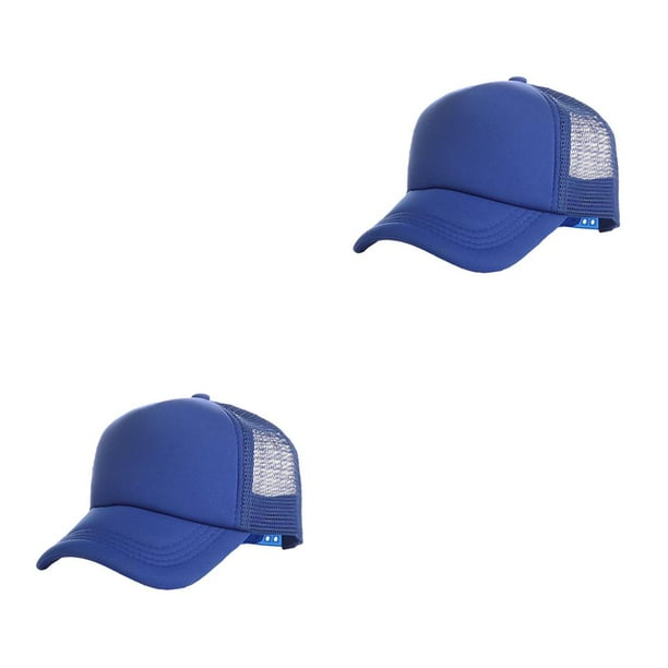 Sonducket Gorra de béisbol deportiva Protección solar Niños Moda para bebés Viseras clásicas Gorras ajustables para viajes al aire libre Azul oscuro 2piezas