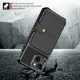 thumbnail image 6 of Allytech Rugged Case for iPhone 15 Support Magnetic Car Mount, Premium PU Leather Flip Card Cash Holder Pocket Shockproof Anti-Fall Back Case for iPhone 15 - Black, 6 of 7