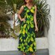 thumbnail image 2 of Vestido Largo Sin Mangas Para Mujer, Delicious Lemon Traje Informal Para Cumpleaños, Verano, 2 of 5
